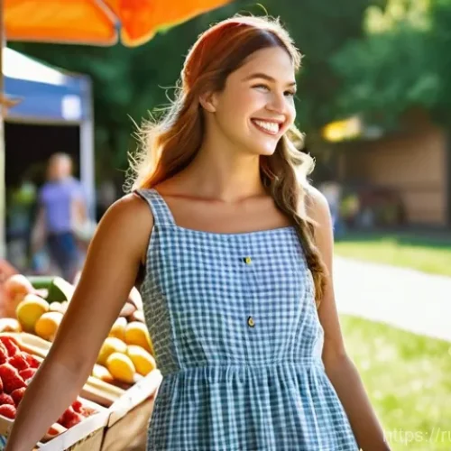 Home 29 영양소가 풍부한 과일 - **Vibrant Farmers Market with Summer Abundance**:
"A lively, sun-drenched scene at a bustling ou...