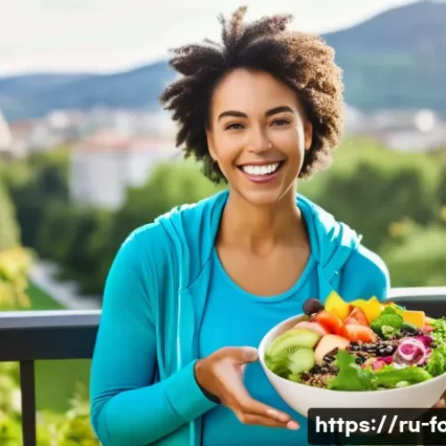 Home 13 식물성 식자재의 장점 - **Prompt:** A vibrant, healthy-looking young woman in her late 20s or early 30s, dressed in comforta...